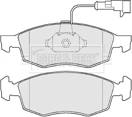 BORG & BECK Комплект тормозных колодок, дисковый тормоз BBP2162